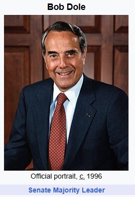 Senator Bob Dole was officially nominated as the Republican Party's presidential candidate 
