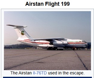 The crew of a Russian Il-76TD aircraft managed a daring escape